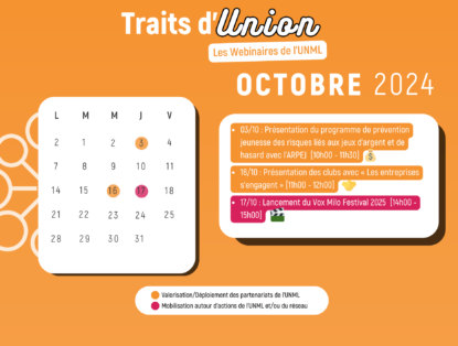 [TRAITS D’UNION] Le programme d’Octobre est en ligne